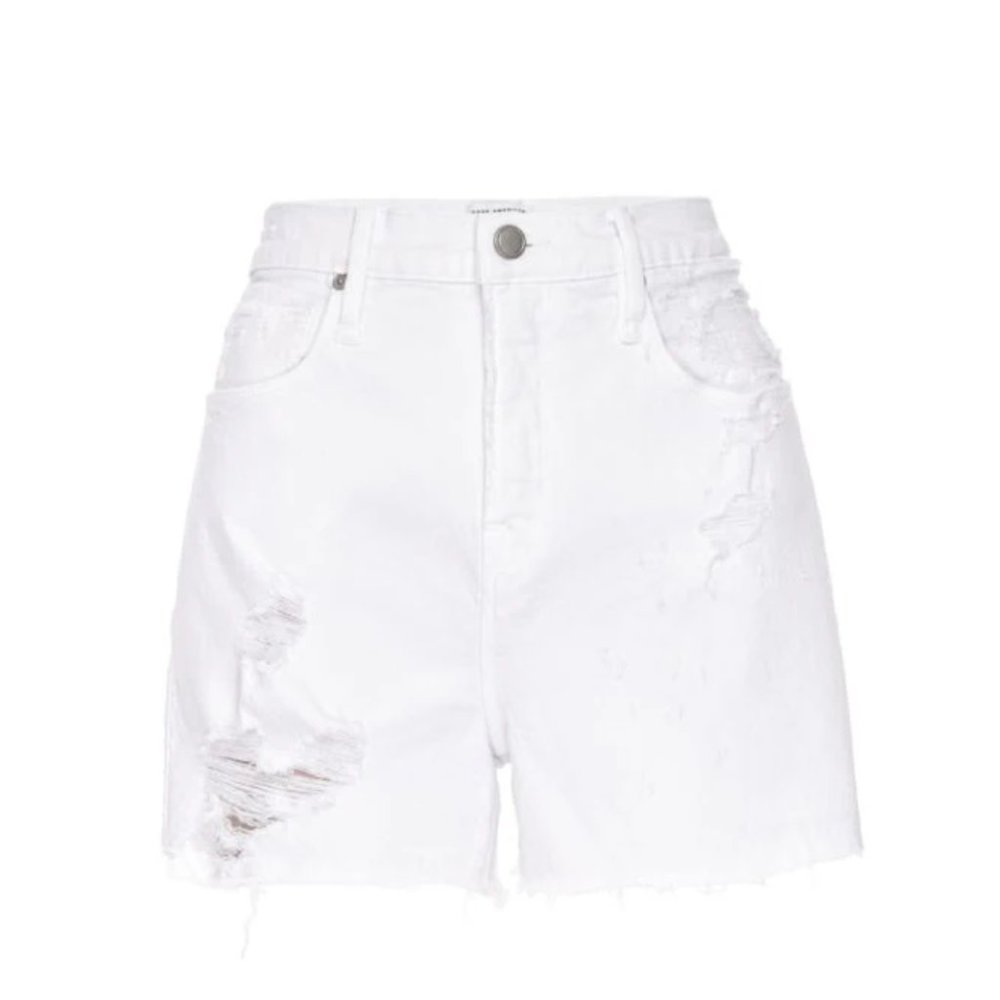 NWT Good American Good '90s Denim White Shorts Size 18